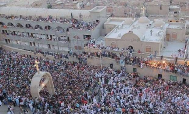 احتفال الزوار بأخر محطات العائلة المقدسة في مصر