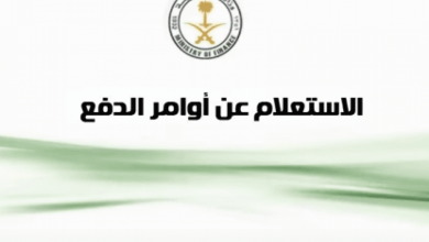 الاستعلام عن اوامر الدفع