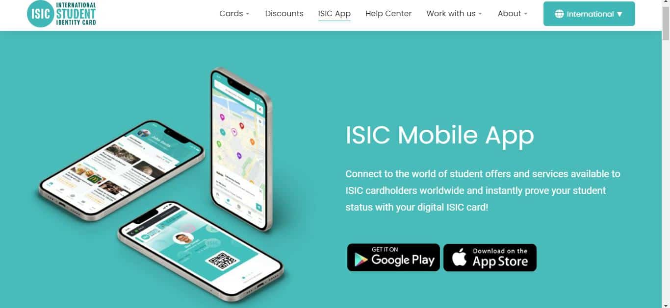 تطبيق بطاقة هوية الطالب الدولية