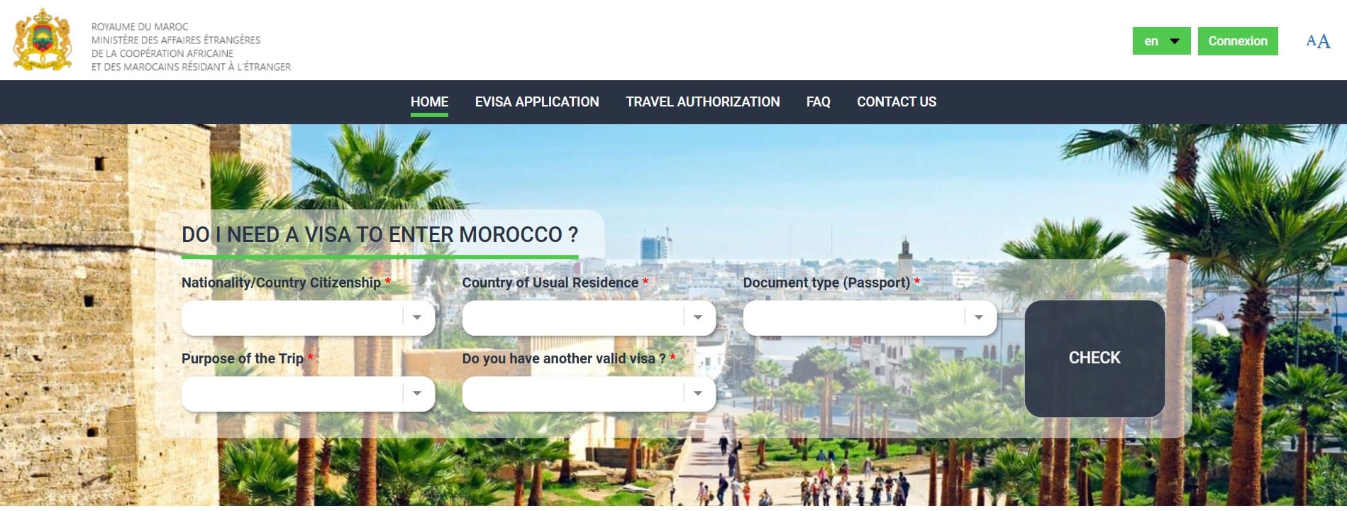 منصة التاشيرات المغربية