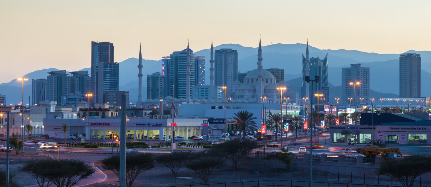 الفجيرة خريطة مدن الامارات السياحية بالمسافات