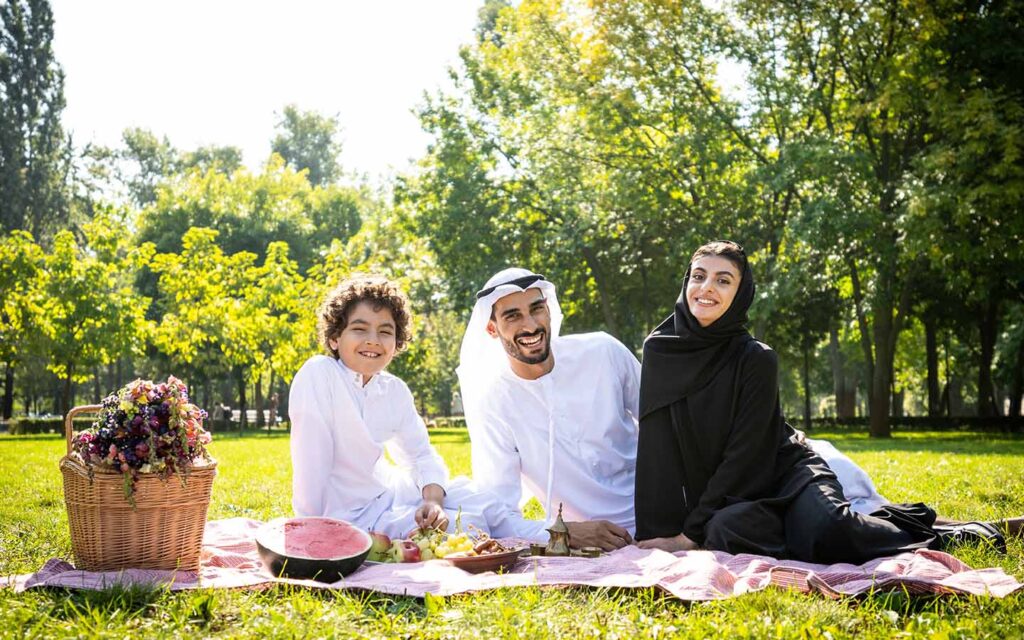 الأجواء العائلية داخل حدائق دبي